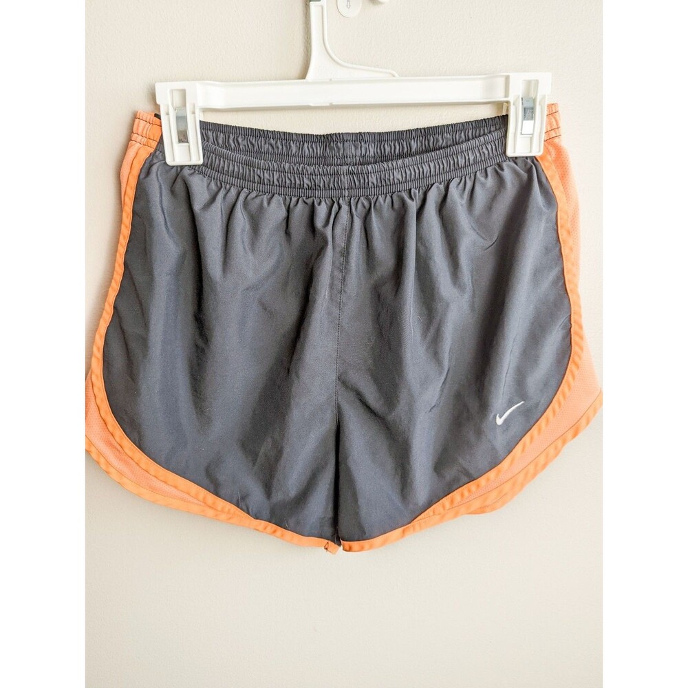 Nike Dri Fit Lined Black Orange Classic Dolphin Shorts Medium